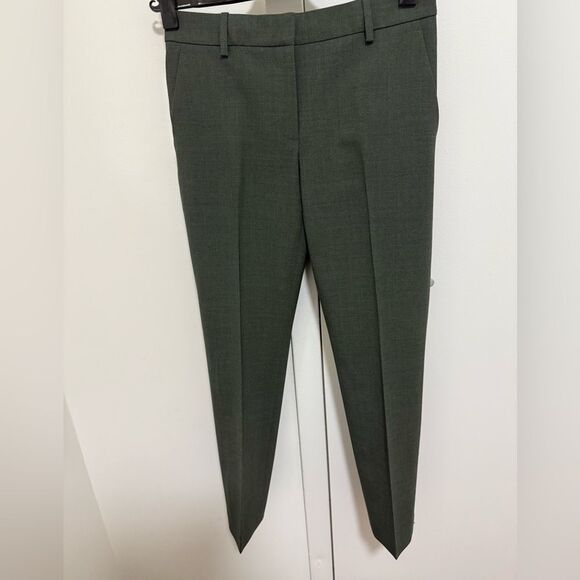 Theory Stretch Wool Slim fit Woman’s Ankle Length Trouser. Green. Size 00. - Picture 1 of 7